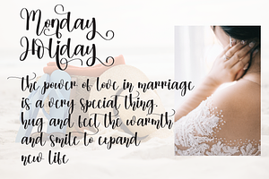 Monday Holiday Handwritten Font