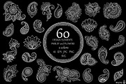 60 Flowers & Paisley, a Decorative Illustration by Katika Shop (Thumbnail 2 of 7)