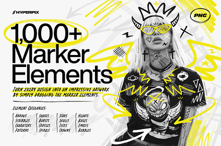 Hyper Marker - 1000+ Marker Elements, an Object Graphic by Hyperpix Productions