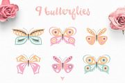 Butterfly vector patterns & clipart, a Pattern Graphic by Inna Moreva (Thumbnail 5 of 5)
