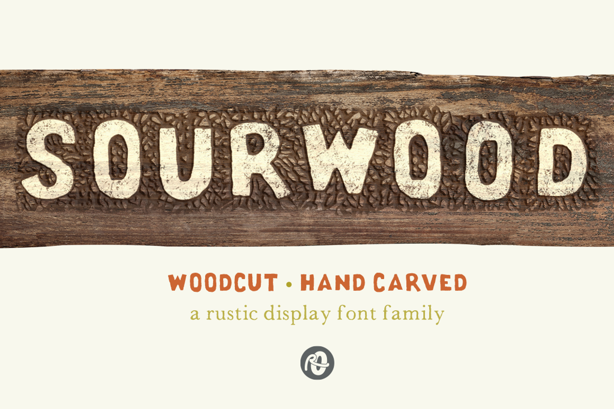 Sourwood: woodcut font family