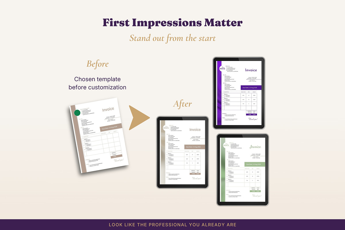 Invoice Templates 3 Designs Word, a Stationery Template by B2 Studio (Photo 7 of 18)