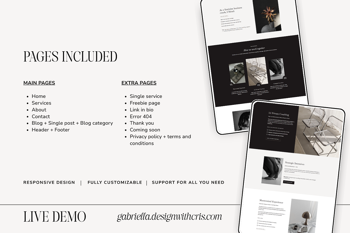 Gabriella | WordPress, Elementor pro, a WordPress Template by DesignWithCris (Photo 3 of 5)