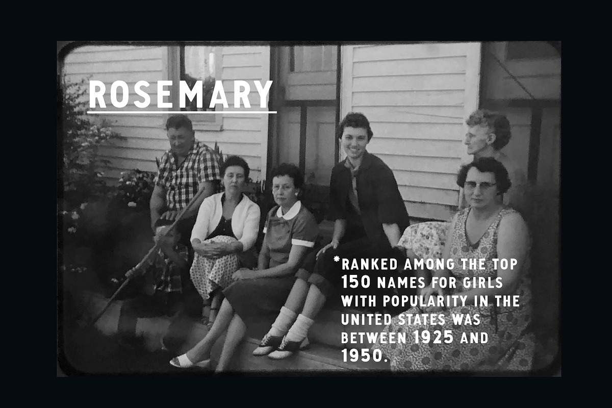 Rosemary - Vintage San Serif, a Sans Serif Font by Rough Patch Studio (Photo 2 of 7)