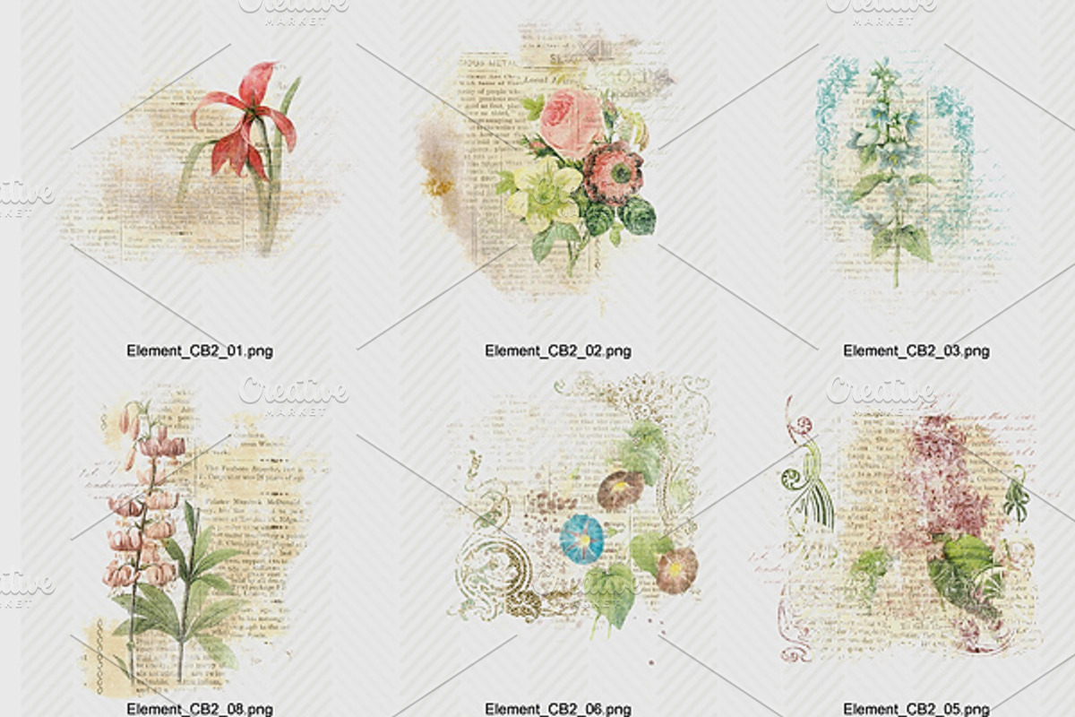 Floral Blended Overlay Patterns preview 2