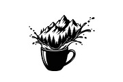 Mountain Coffee Cup Bundle, an Object Illustration by yasushie (Thumbnail 5 of 31)