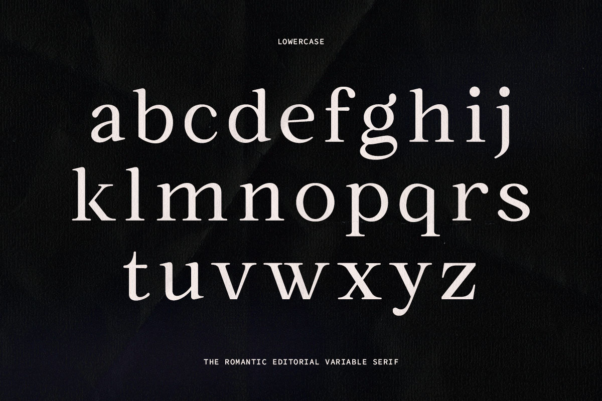 The Romantic Editorial | 18 Fonts, a Serif Font by Skinny Type (Photo 12 of 13)