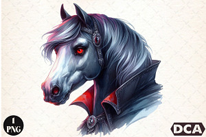 Halloween Horses Clipart, an Illustration by DreamCafeArt