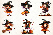 Quirky Halloween Witch Clipart, an Illustration by DreamCafeArt (Thumbnail 8 of 8)