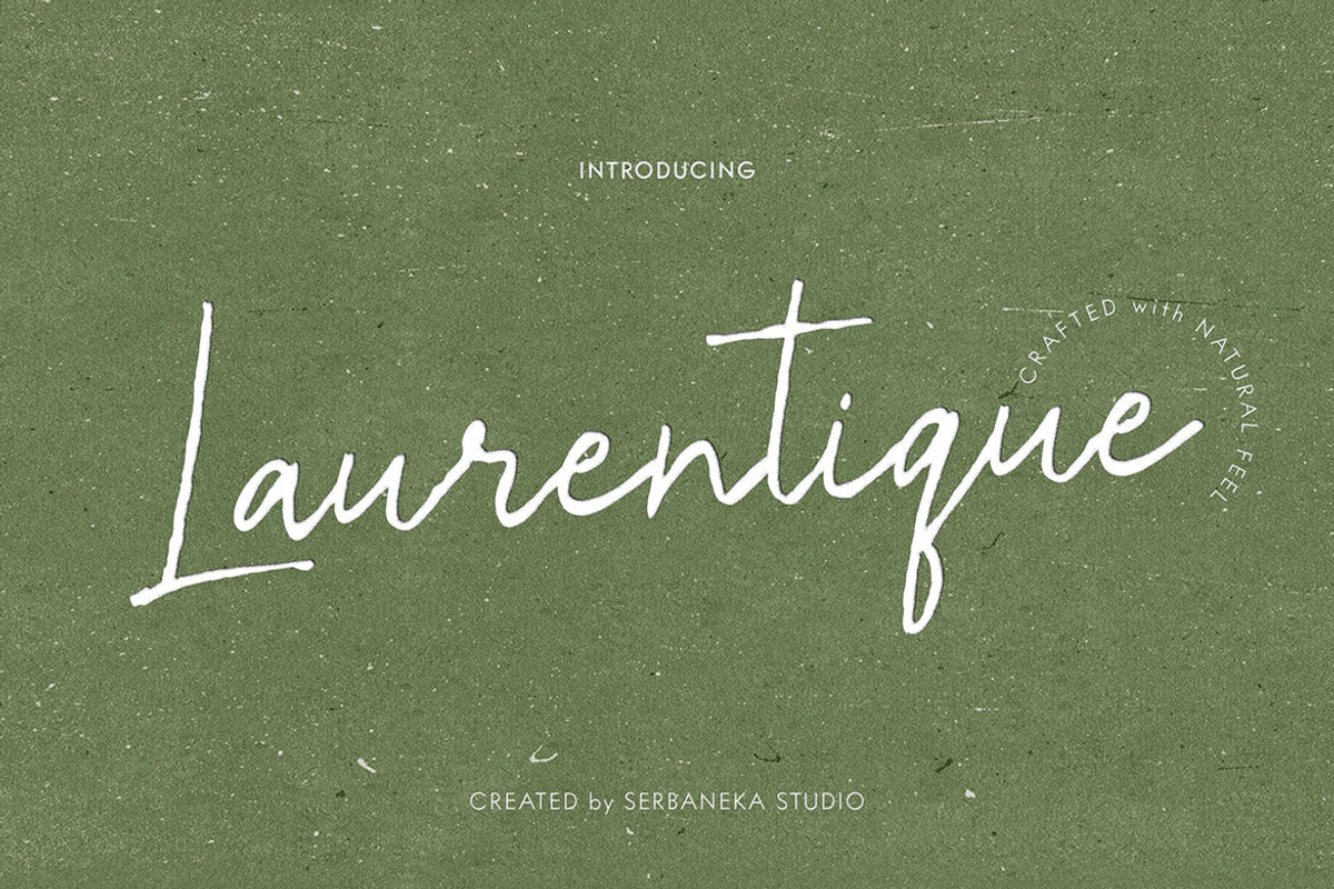 Laurentique Luxury Signature font, a Handwritten Font by Serbaneka Studio (Photo 1 of 6)