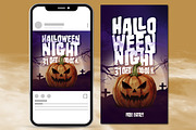 Halloween Party Social Media Set, a Social Media Template by McLittle Stock (Thumbnail 1 of 2)