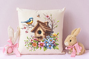 Spring bird house clipart, an Illustration by RobertsArt (Thumbnail 7 of 7)