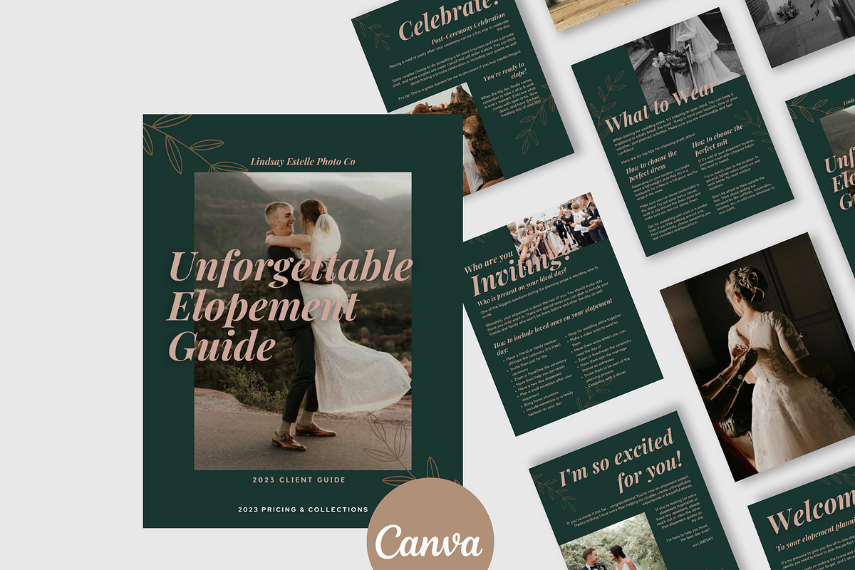TEAL Elopement Photography Guide, a Magazine Template by Signature Edits (Photo 1 of 11)