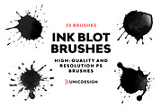53 Ink Blot Photoshop Brushes, a Brush Add-On by UnicDesign (Thumbnail 1 of 4)