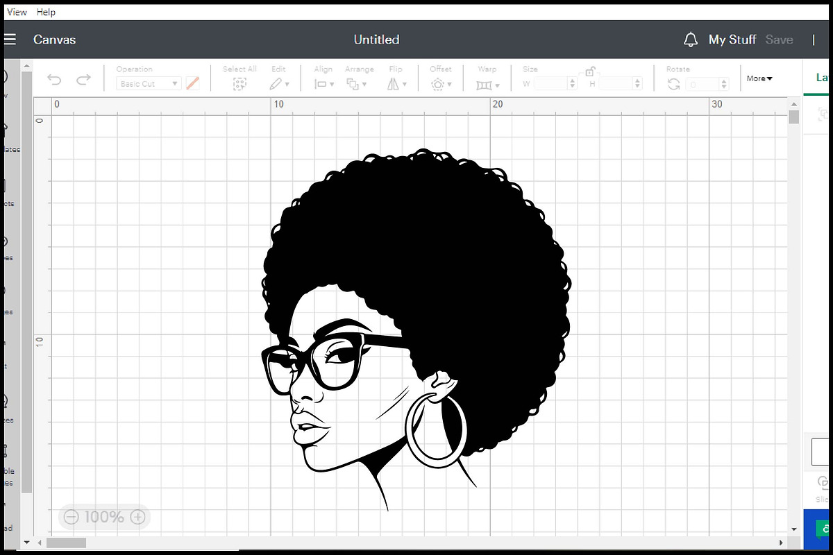 Afro Woman with Glasses SVG Design, an Object Graphic by BeeCraftR (Photo 3 of 3)