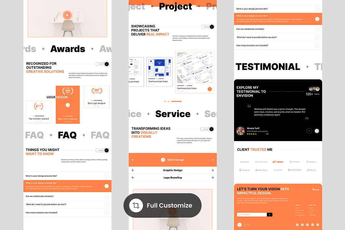 Visivibe - Freelancer Portfolio preview 3