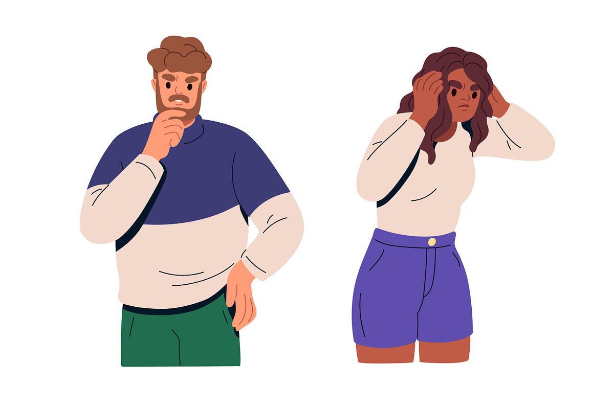 Confused people in doubts set, a Person Illustration by Good Studio (Photo 4 of 5)