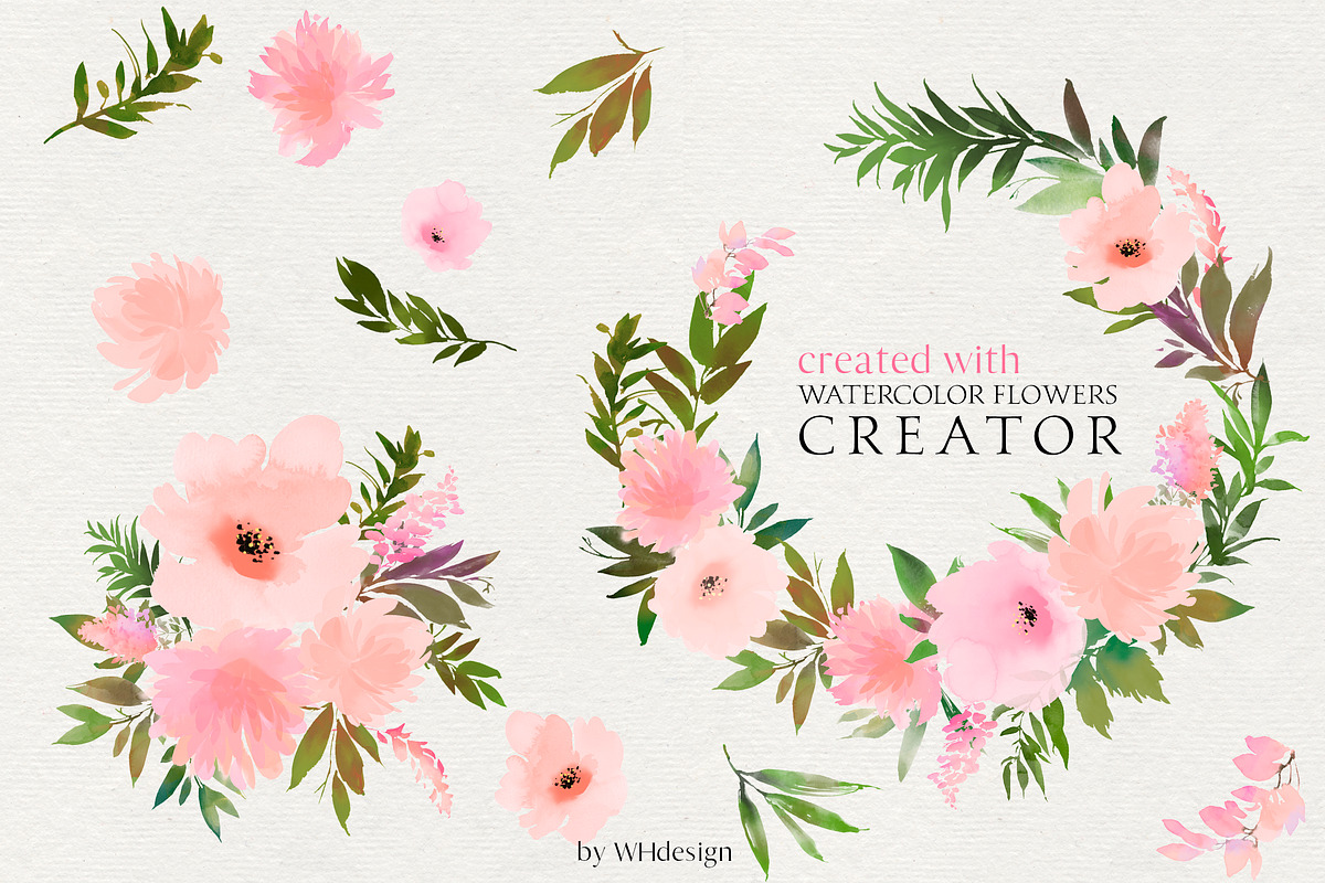 Watercolor Flowers Procreate Creator, a Brush Add-On by whiteheartdesign (Photo 7 of 8)