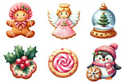 Christmas Cookie Clipart, an Illustration by CreationArt (Thumbnail 3 of 5)