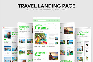 Travel Landing Page, a Landing Page Template by CreativeShaper