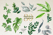 Botanical Greenery Clipart Set, a Decorative Illustration by AnitaPol (Thumbnail 2 of 13)