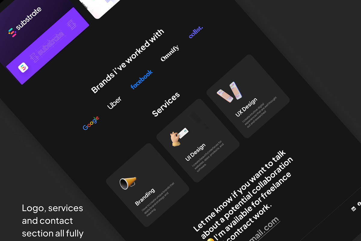 Dribbble feed portfolio website, a HTML Template by Omnify (Photo 4 of 4)