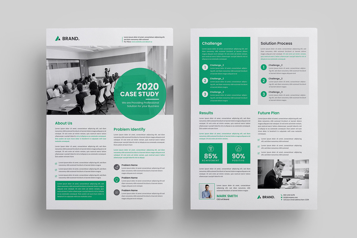 Modern Case Study Template, a Brochure Template by DesignOriel (Photo 1 of 3)