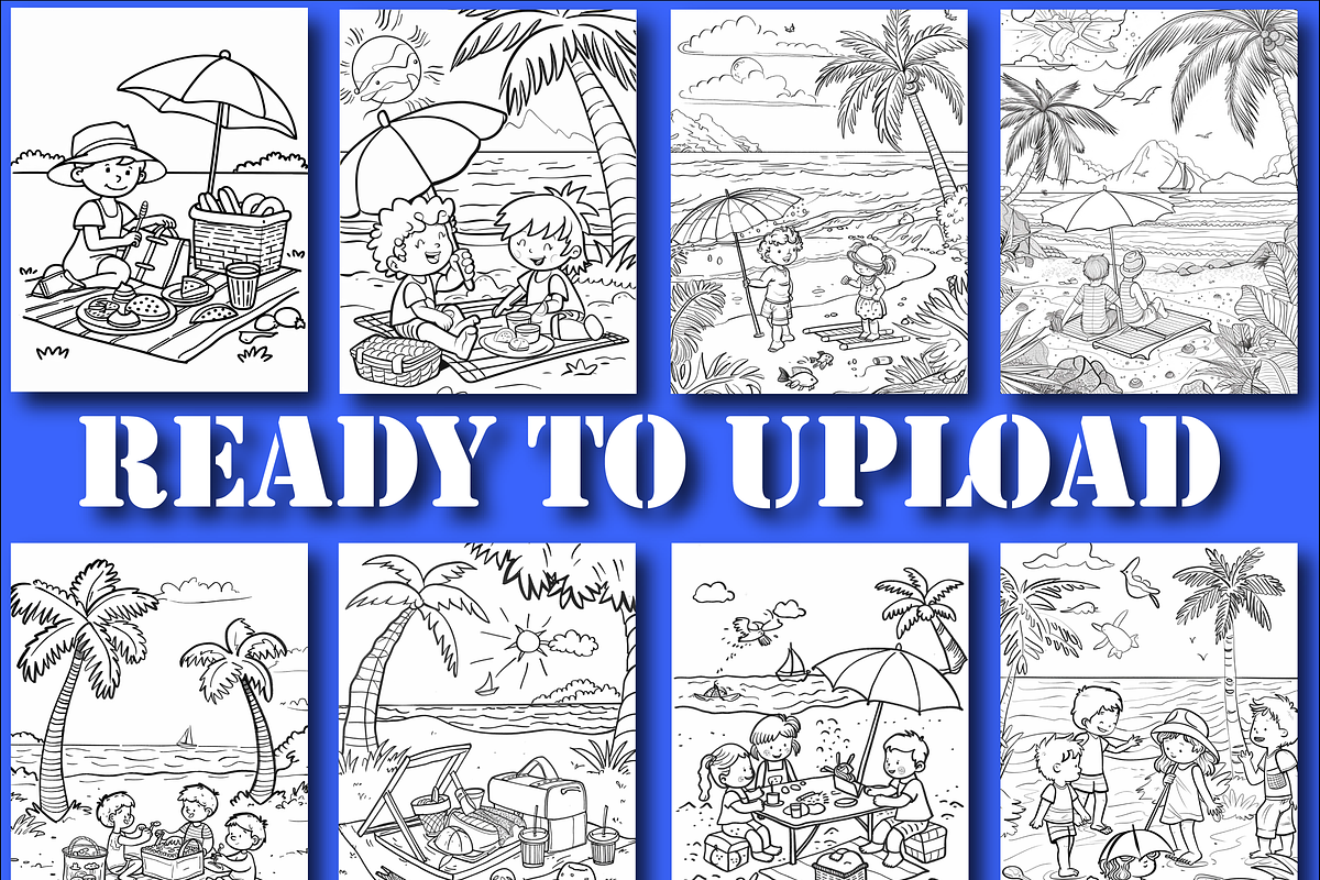 Summer Coloring Pages for Kids, a Seasonal Illustration by Design Zone (Photo 3 of 7)