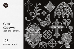 Glass Chrome Collection, an Object Graphic by The Flossy Finch