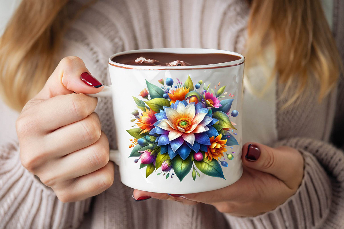 Watercolor Summer Flower Sublimation, an Illustration by SVGArt (Photo 6 of 7)