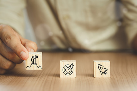 Icon with business concept