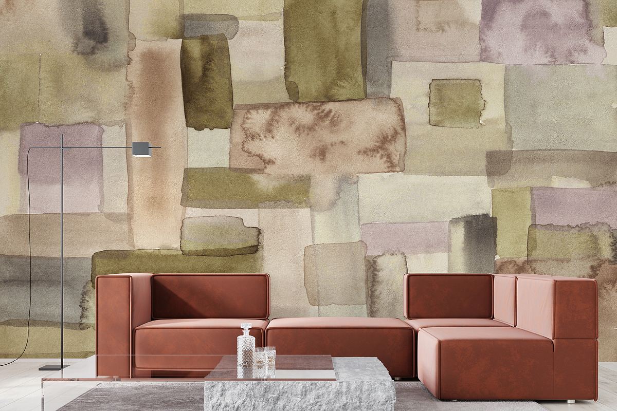 Alura watercolor abstract wall mural, a Wallpaper Graphic by Timofi Art (Photo 6 of 20)