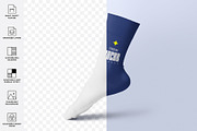 Crew Socks Mockup, a Product Mockup by MockupCraft (Thumbnail 2 of 7)