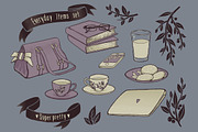 Super pretty everyday items set, a Technology Illustration by celandine (Thumbnail 1 of 5)