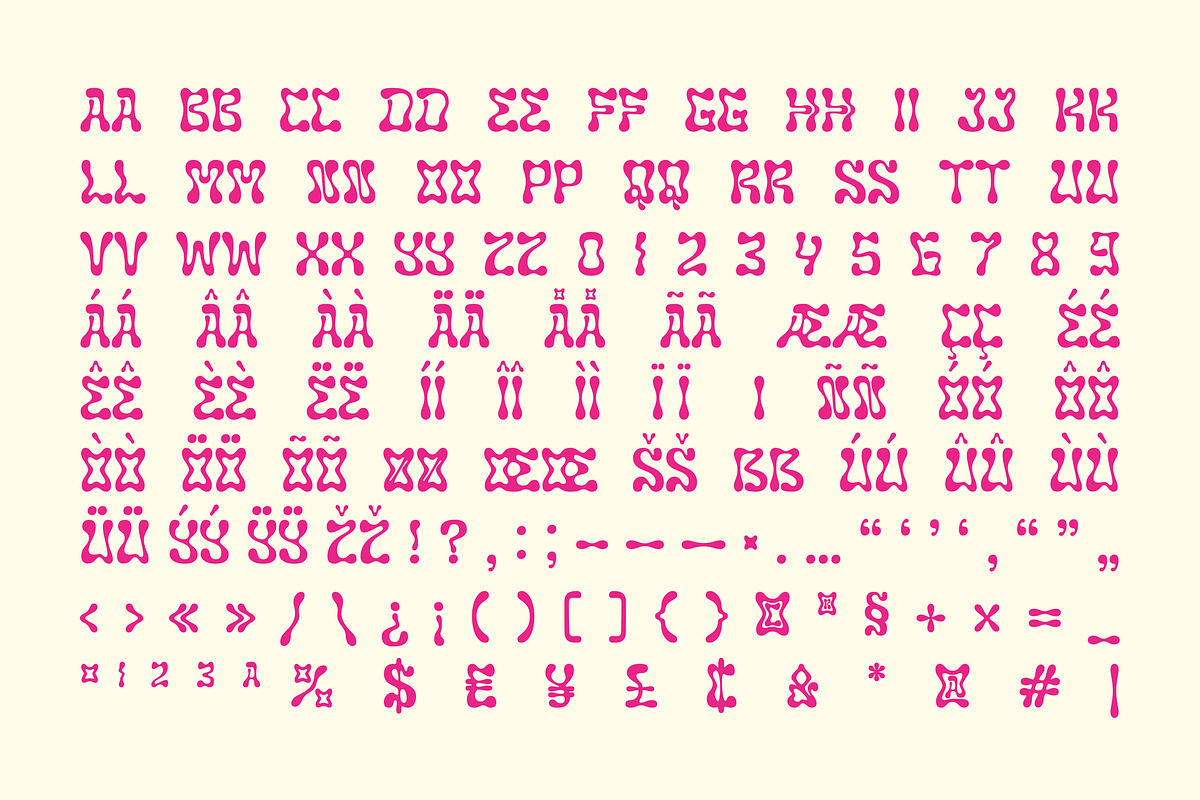 Moxen - Liquid Wavy Bubble Font, a Sans Serif Font by Casloop Studio (Photo 7 of 9)