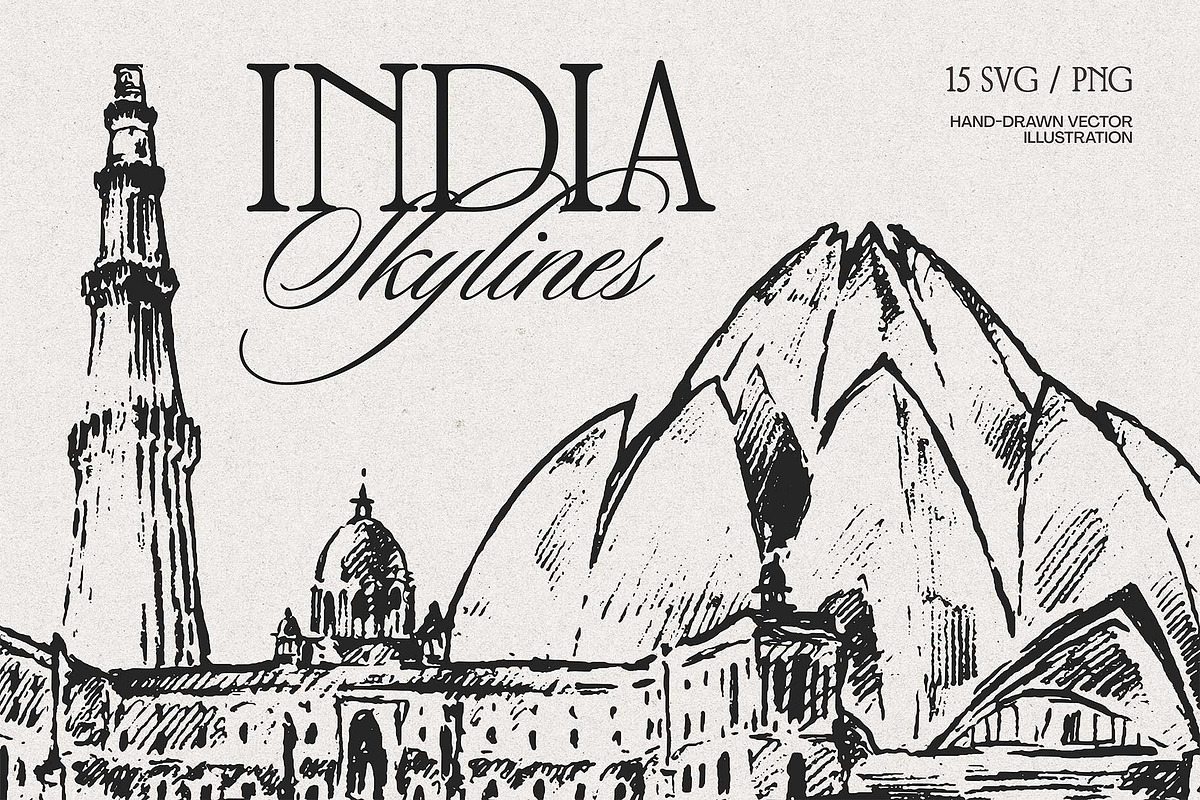 India Skylines, a Work Illustration by TheMountBirdStudio (Photo 1 of 9)