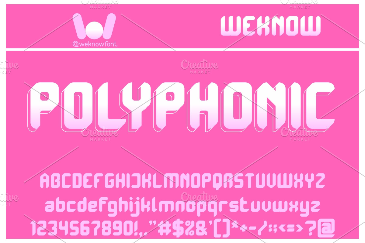 Polyphonic font, a Font by weknow (Photo 1 of 4)