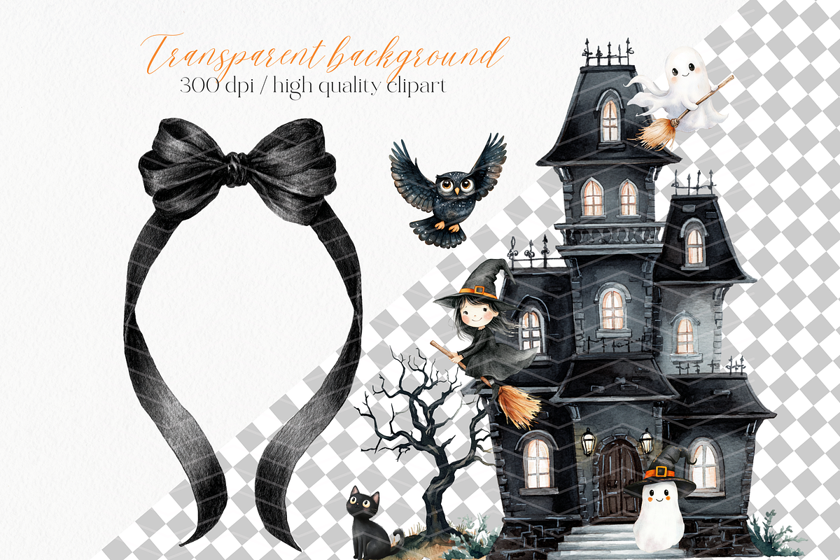 Little Boo Halloween Clipart, a Decorative Illustration by ClipArtCharm (Photo 5 of 6)