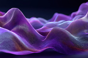 Abstract Purple and White Wave Mesh, a Photo by Pixeness Studio