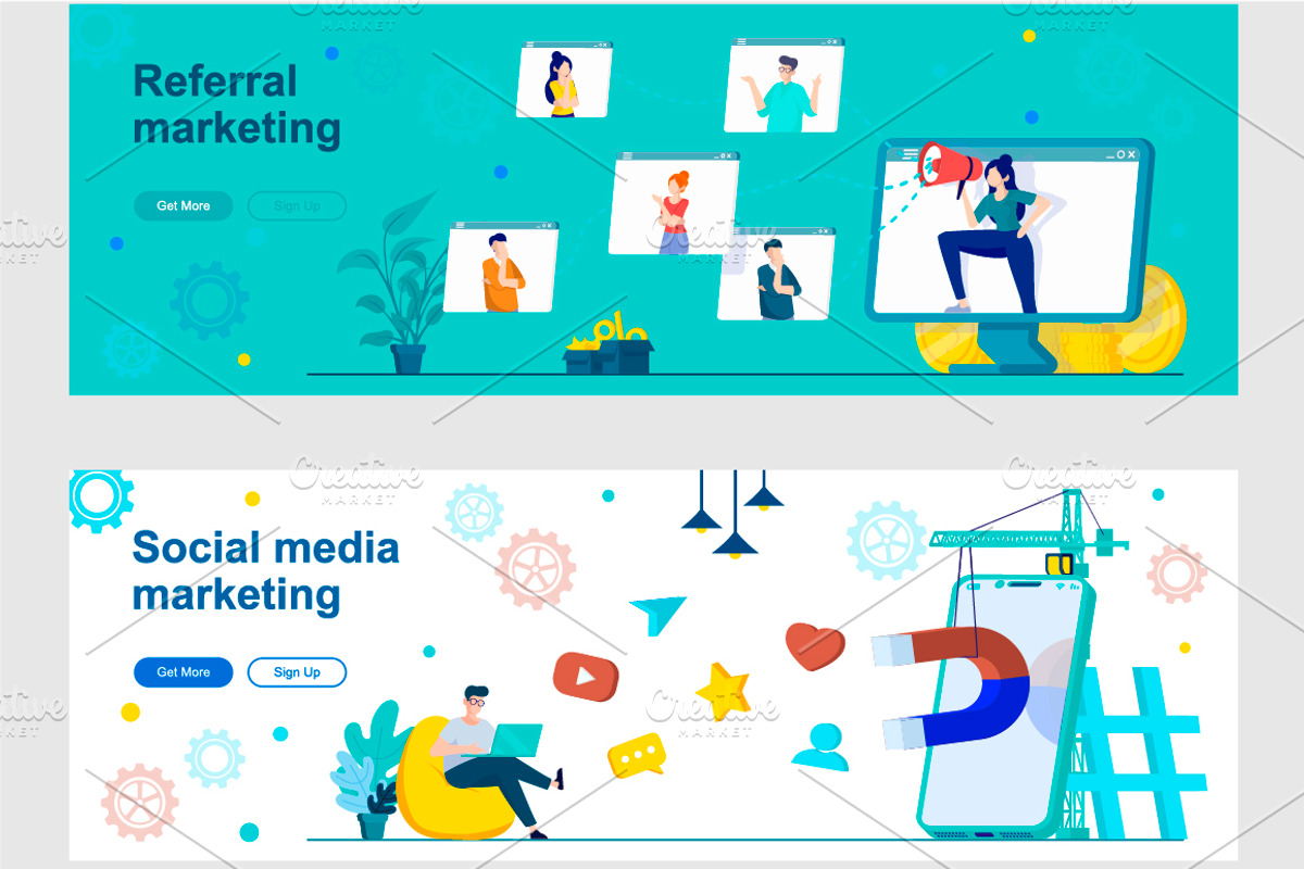Flat Web Banners Template Kit, a Templates & Theme by alexdndz (Photo 23 of 26)