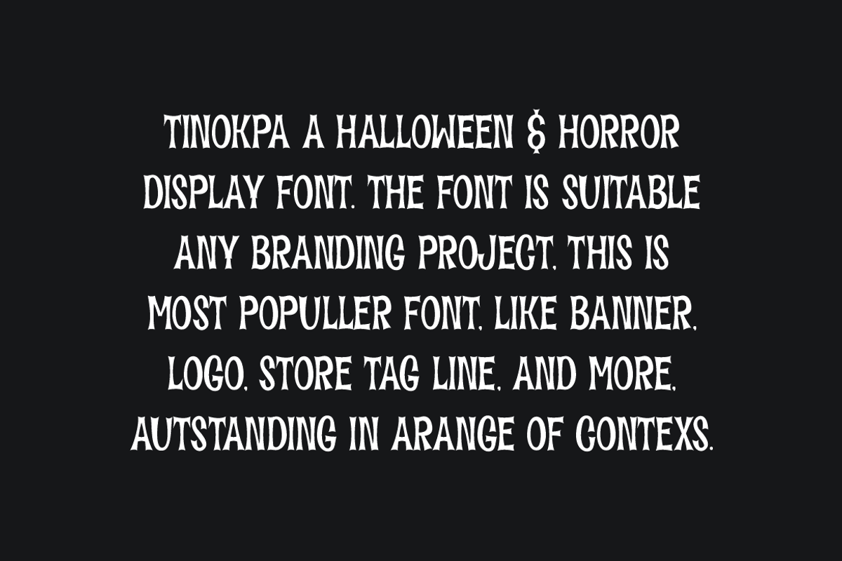 Tinokpa - Halloween Font, a Blackletter Font by QR Design Studio (Photo 10 of 11)