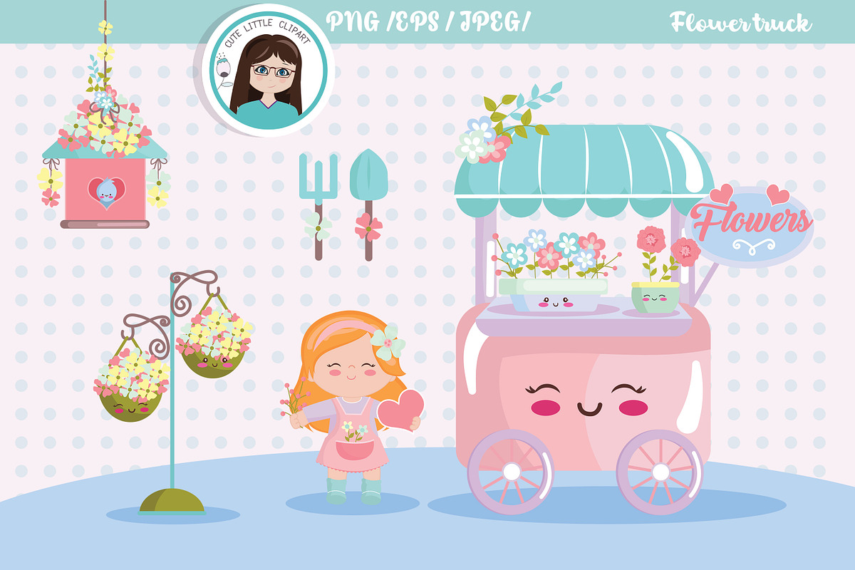 Flower truck, an Illustration by Cute Little Workshop (Photo 2 of 3)