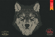 GREY WOLF - Vector illustration, an Animal Illustration by Artistic & Unique (Thumbnail 1 of 12)