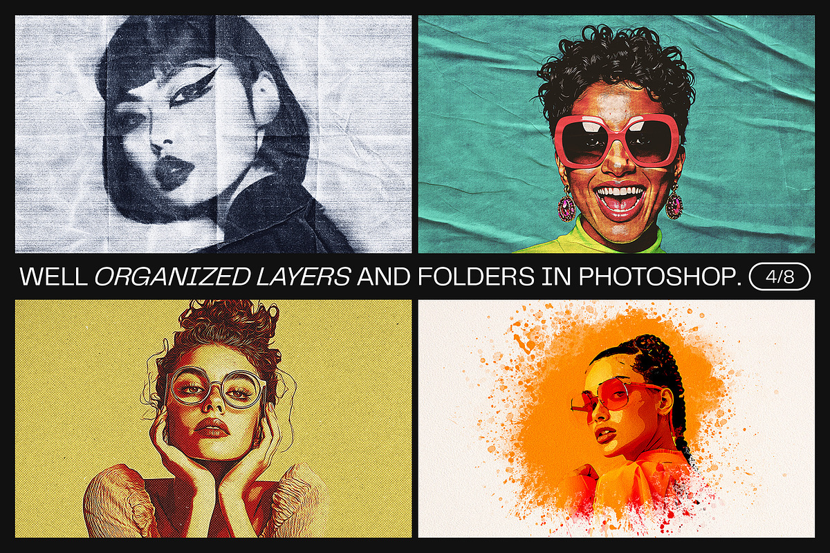12 Photo Effect Templates, a Layer Style Add-On by iDoodle Studio