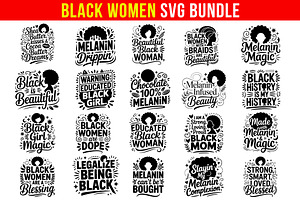 20 Black Women SVG Bundle, an Object Graphic by himelgfx
