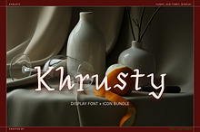 Khrusty Display Font + Icon Bundle