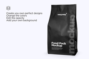 Food Bag Mockups Kraft/Matte Vers.