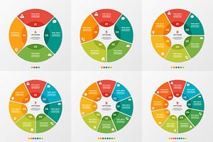 Circle chart infographic templates