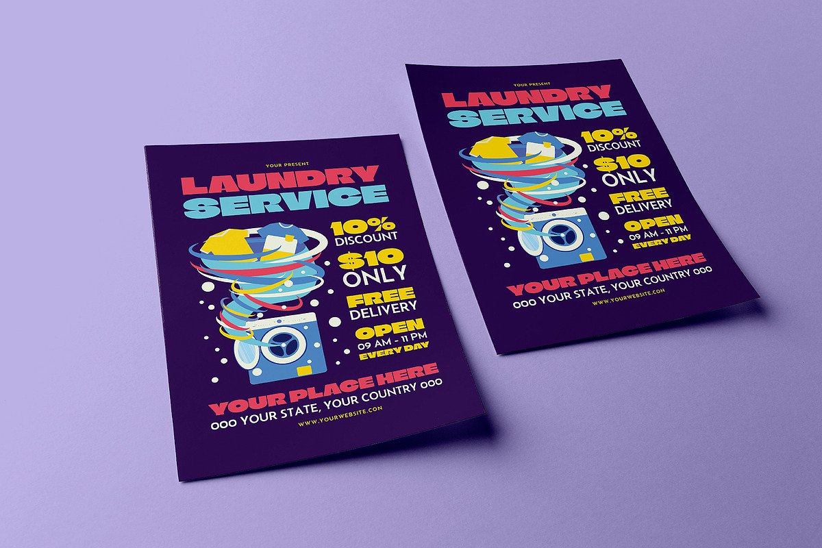 Laundry Service Flyer, a Flyer Template by herutage (Photo 4 of 4)