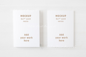 Double 5x7" card mockup